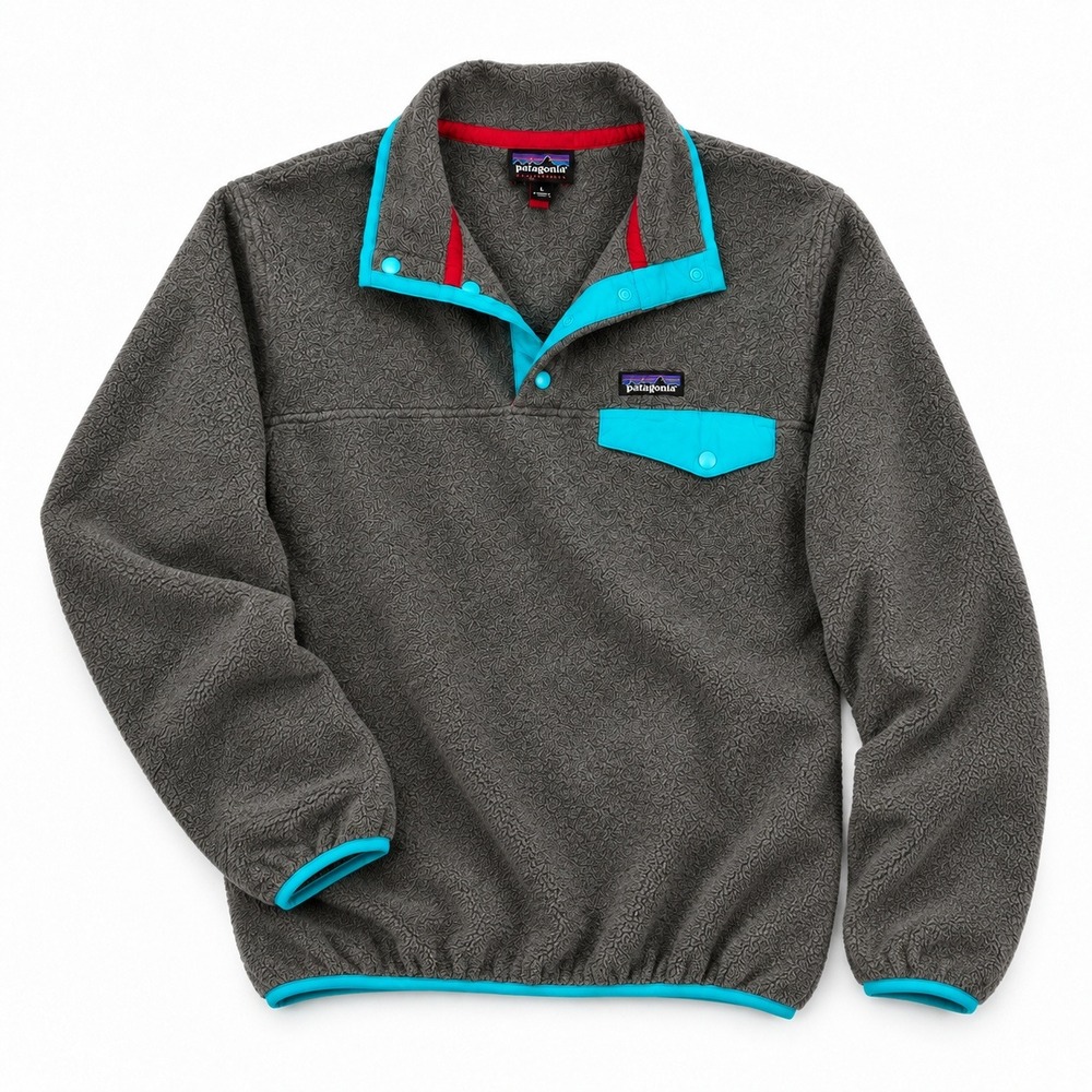 Patagonia Synchilla Snap-T Fleece Women's XS Gray Teal Retro Gorpcore Pullover